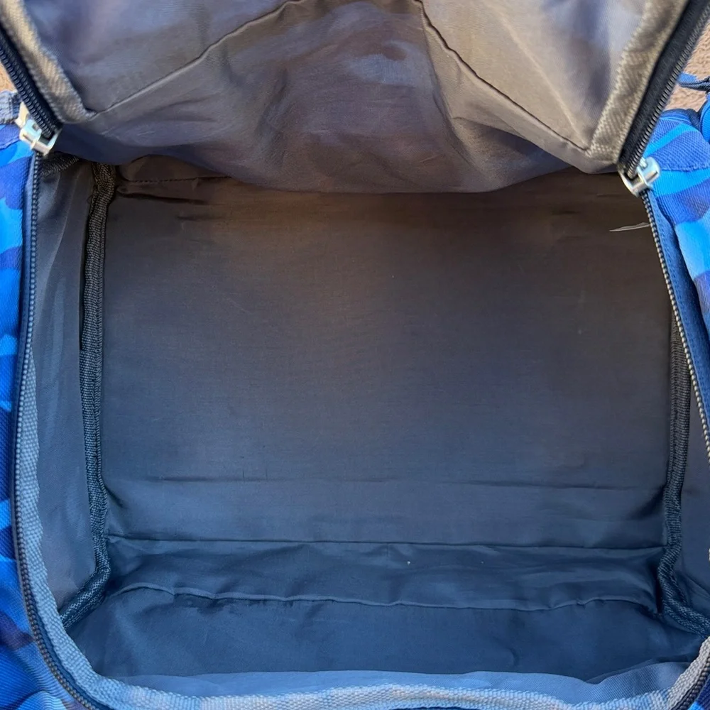 Pottery Barn Kids Blue Camouflage Duffle Bag Personalized “Ryan” Gym Travel Bag